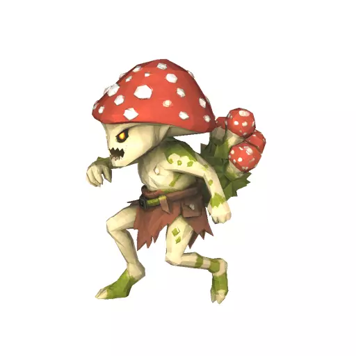 Mushroom Spore Runner Low Poly PBR Game Asset Low-poly 3D model