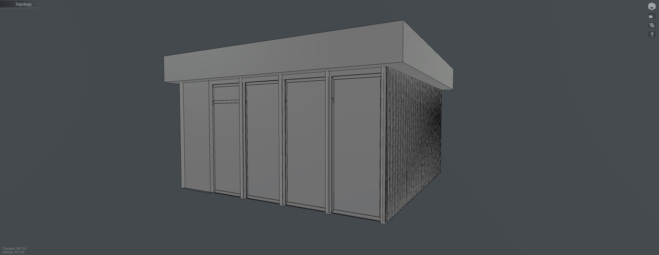 Mini mart Shopping pavillion 3D model_8