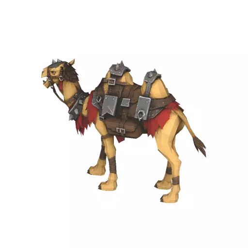 Camel War Beast Low Poly PBR Game Asset Low-poly 3D model
