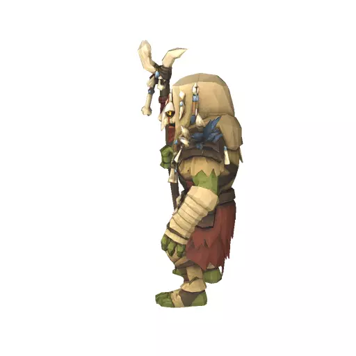 Nomad Shaman Low Poly PBR Game Asset Low-poly 3D model