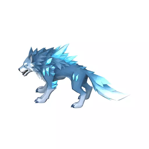 Frost Wolf Low Poly PBR Game Asset Low-poly 3D model