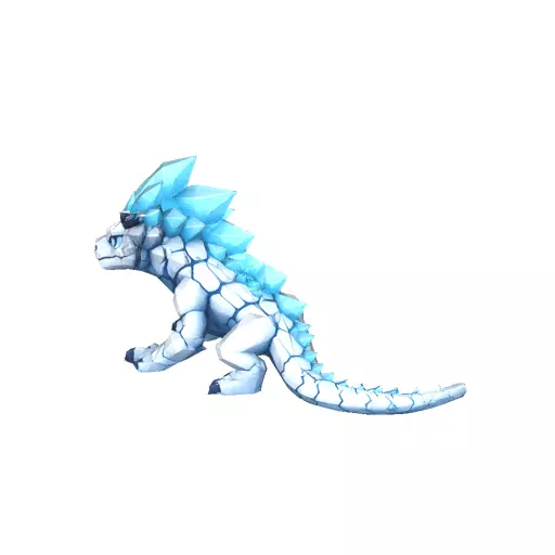 Polar Basilisk Low Poly PBR Game Asset Low-poly 3D model