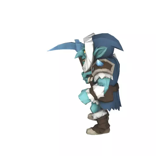 Snow Goblin Low Poly PBR Game Asset Low-poly 3D model