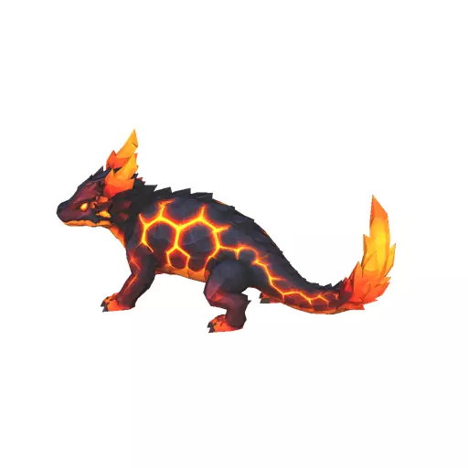 Fire Salamander Low Poly PBR Game Asset Low-poly 3D model