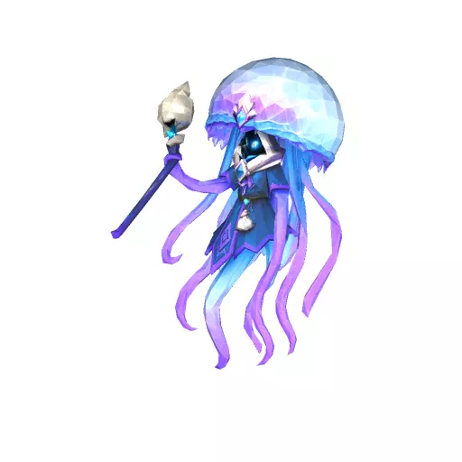 Jellyfish Mage Low Poly PBR Game Asset Low-poly 3D model