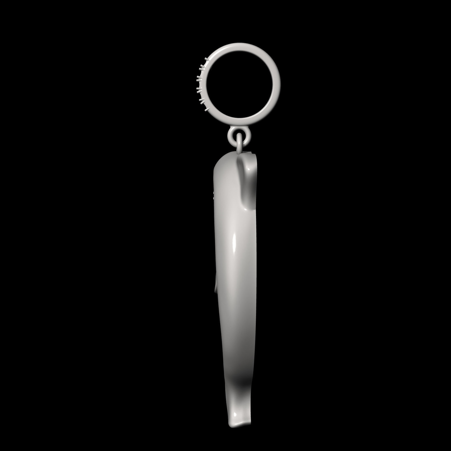 Dolphin pendant 3D print model_6