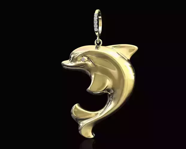 Dolphin pendant 3D print model