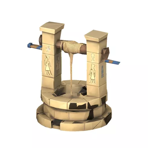 Well Windlass Low Poly PBR Game Asset Low-poly 3D model