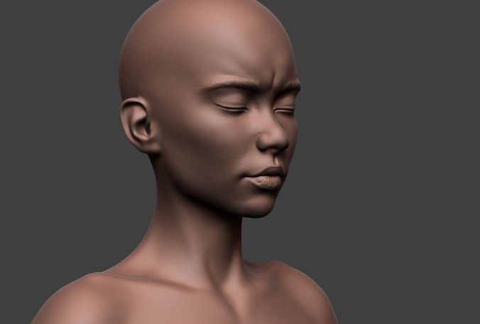Female Body Basemesh Low-poly 3D model