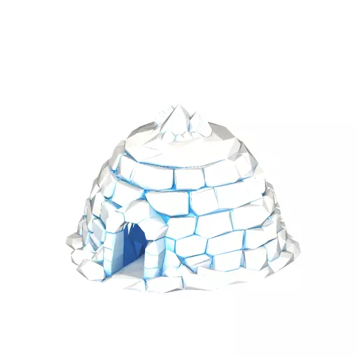 Igloo Dome Low Poly PBR Game Asset Low-poly 3D model