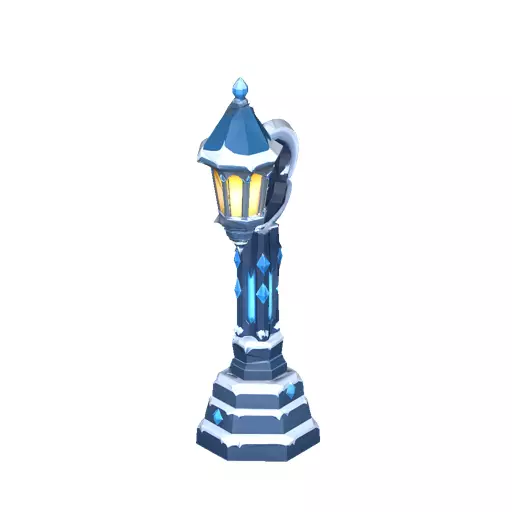 Winter Streetlamp Low Poly PBR Game Asset Low-poly 3D model