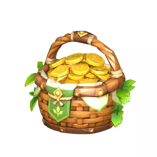 Garden Coin Basket Low Poly PBR Game Asset Low-poly 3D model