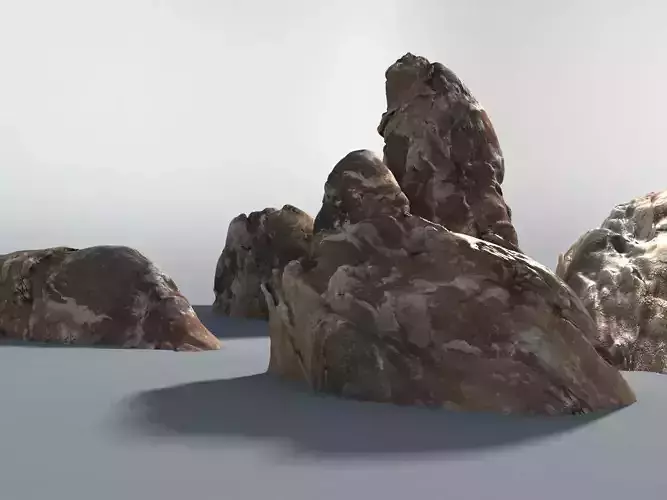 Realistic rocks group of