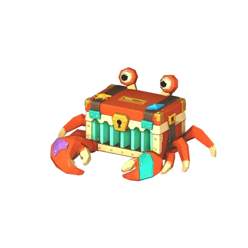 Accordion Crab Cash Box Low Poly PBR Game Asset Low-poly 3D model