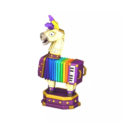 Accordion Llama Trophy Low Poly PBR Game Asset Low-poly 3D model