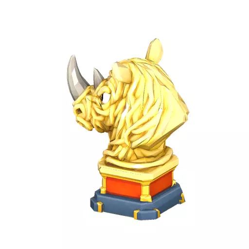 Noodle Rhino Pedestal Low Poly PBR Game Asset Low-poly 3D model