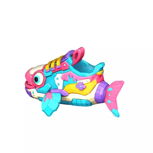 Sneaker Fish Collector Card Low Poly PBR Game Asset Low-poly 3D model