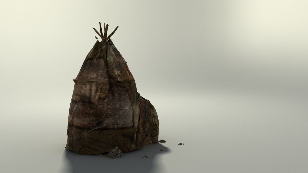 Shacks part 1 Low-poly 3D model_19