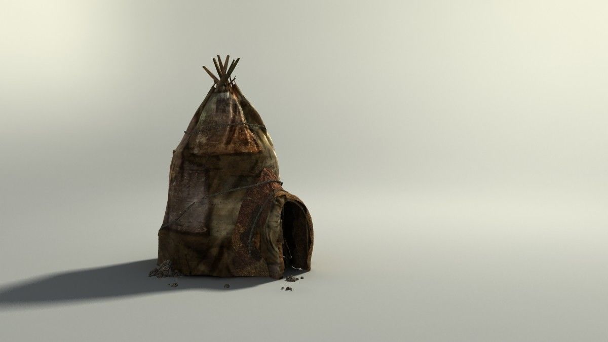 Shacks part 1 Low-poly 3D model_20