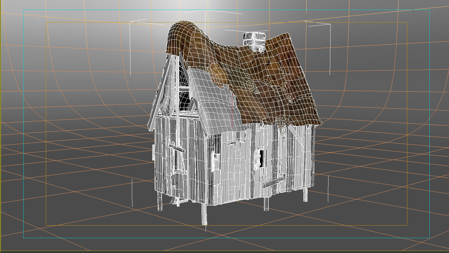 Shacks part 1 Low-poly 3D model_7