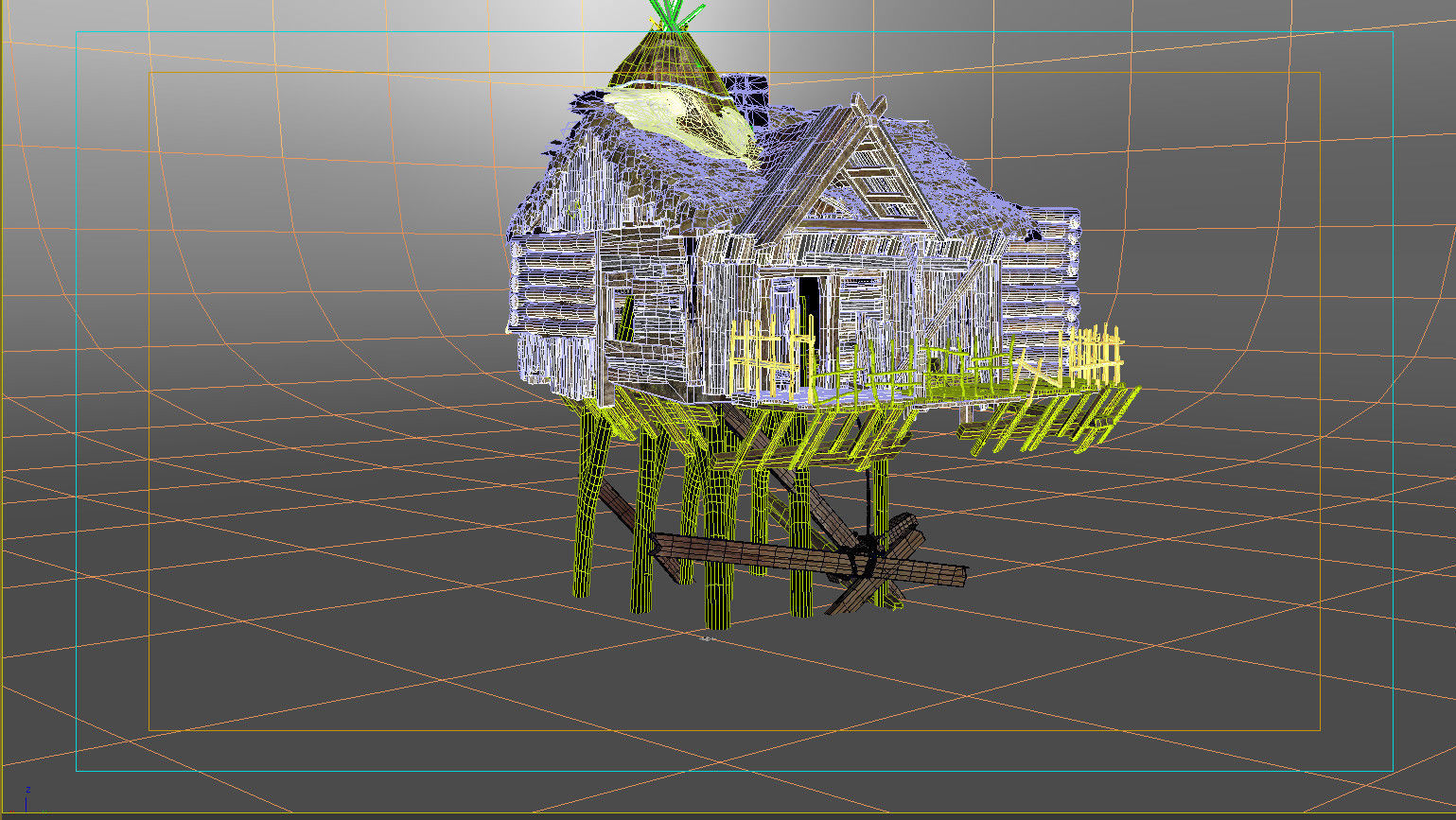 Shacks part 1 Low-poly 3D model_35