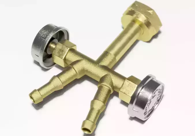 Lowpoly gas water detail distributor part component subdivision Low-poly 3D model