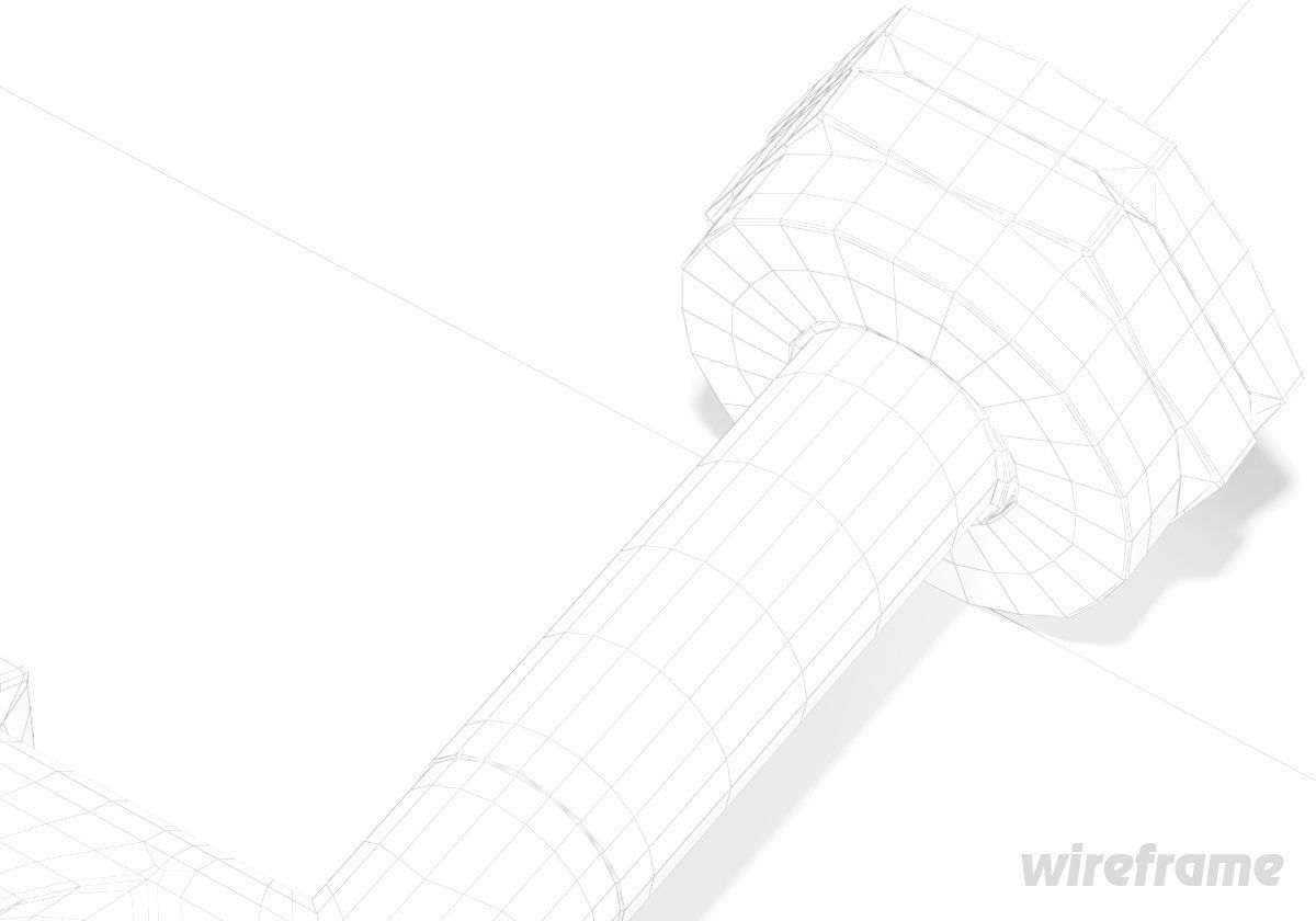 Lowpoly gas water detail distributor part component subdivision Low-poly 3D model_6