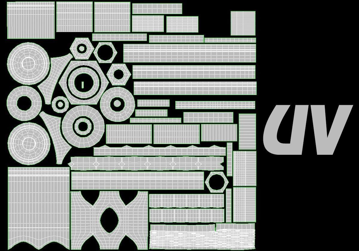 Lowpoly gas water detail distributor part component subdivision Low-poly 3D model_10