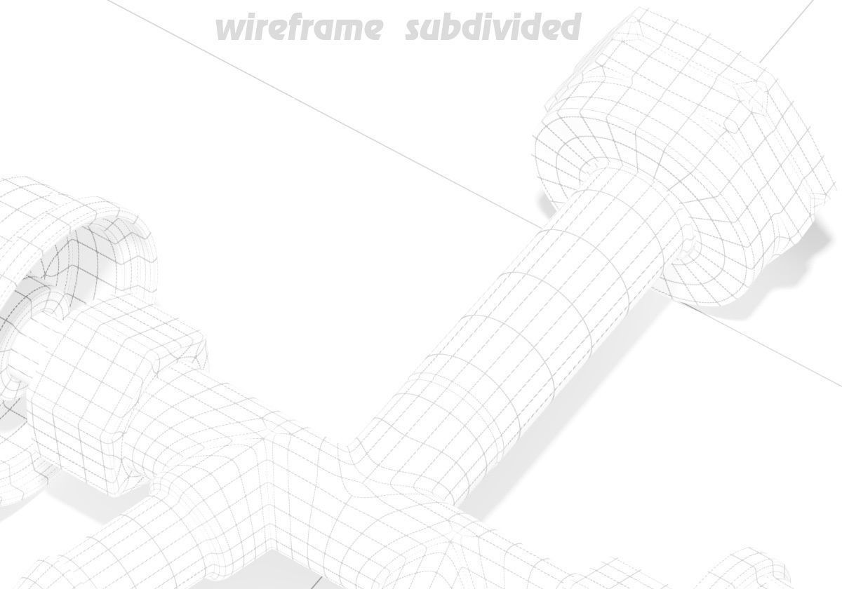 Lowpoly gas water detail distributor part component subdivision Low-poly 3D model_5