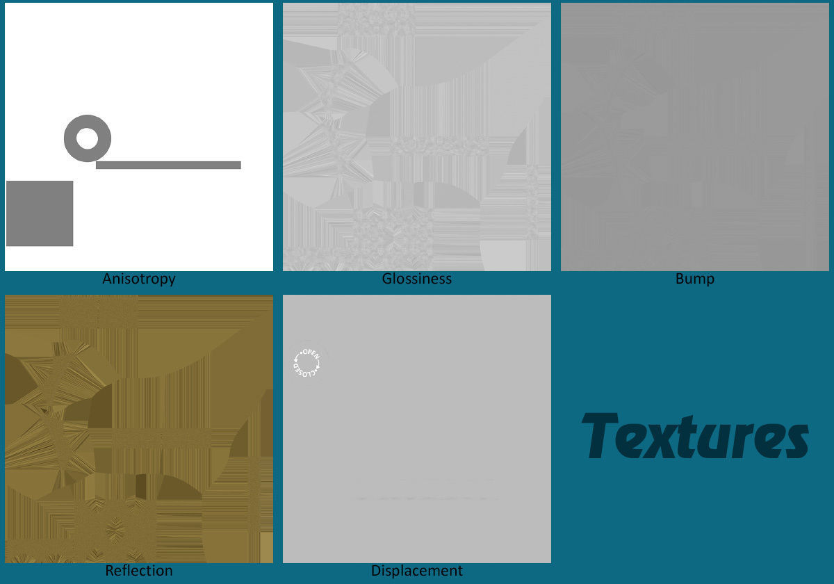 Lowpoly gas water detail distributor part component subdivision Low-poly 3D model_9