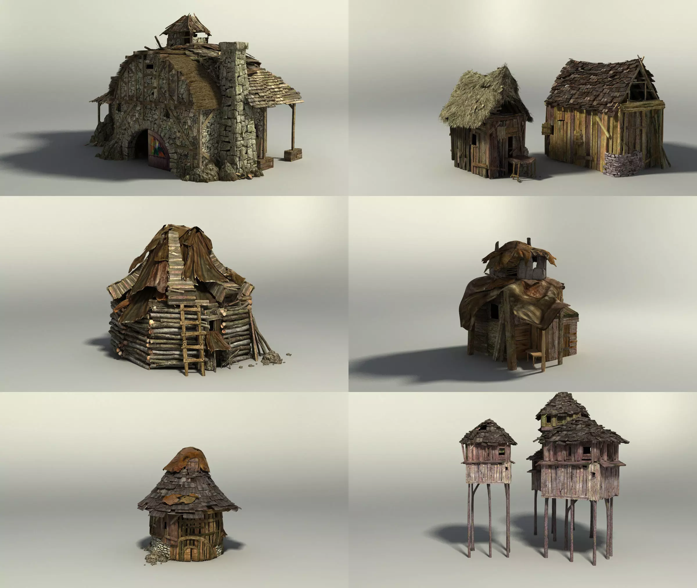 Shacks part 2 3D model_0