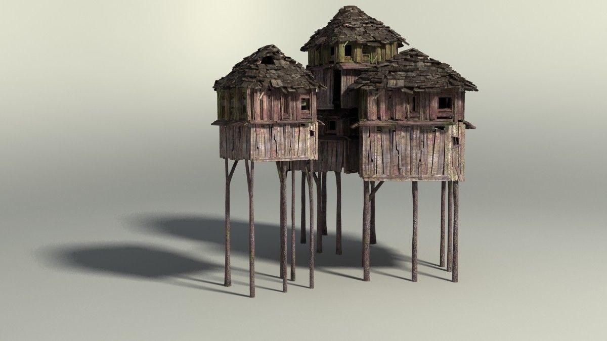 Shacks part 2 3D model_7