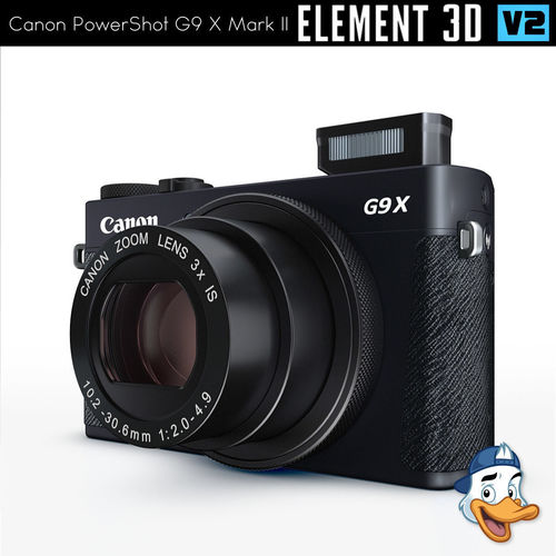 Canon PowerShot G9 X Mark II for Element 3D 3D model