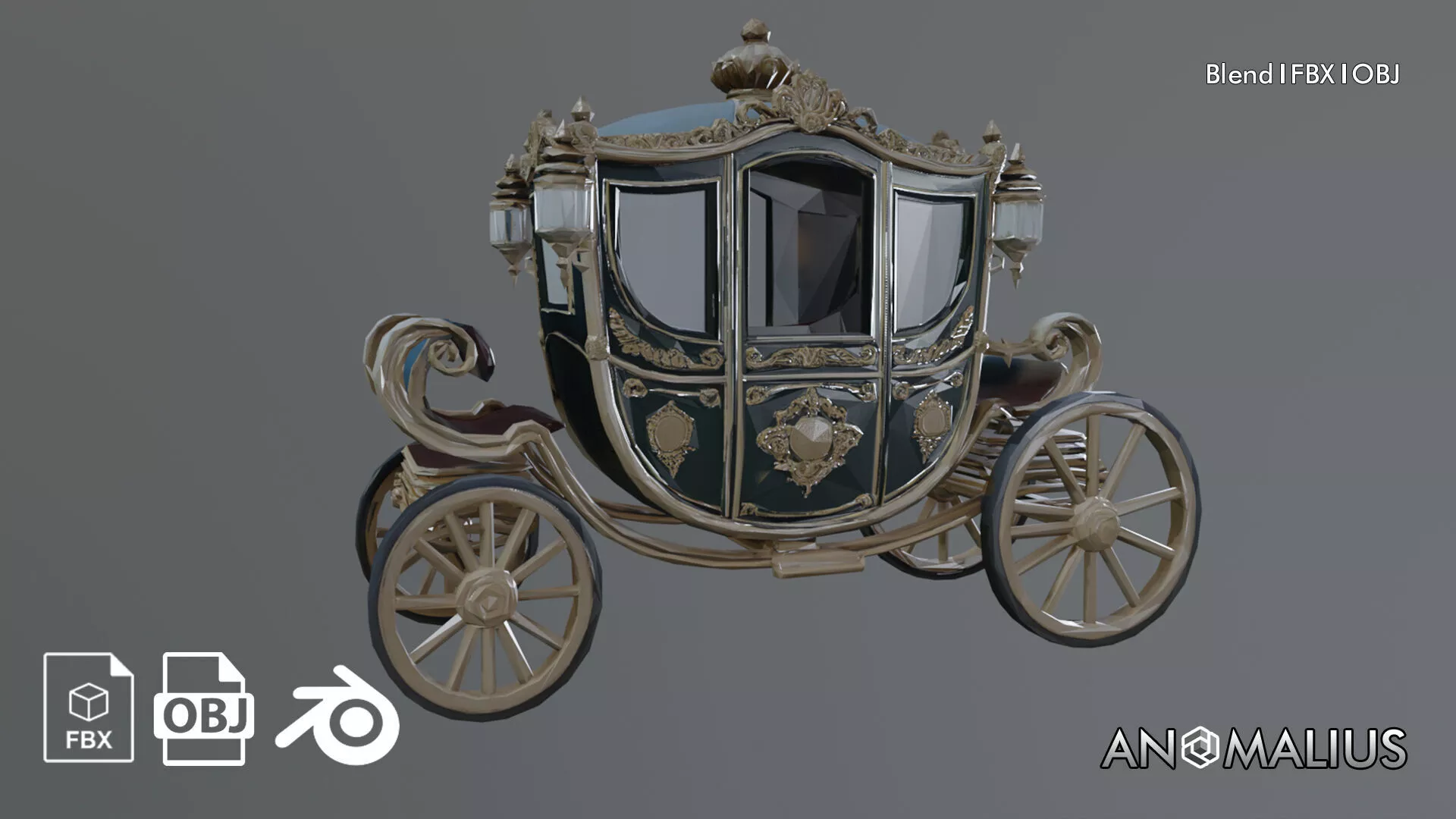 royal carriage 3D model