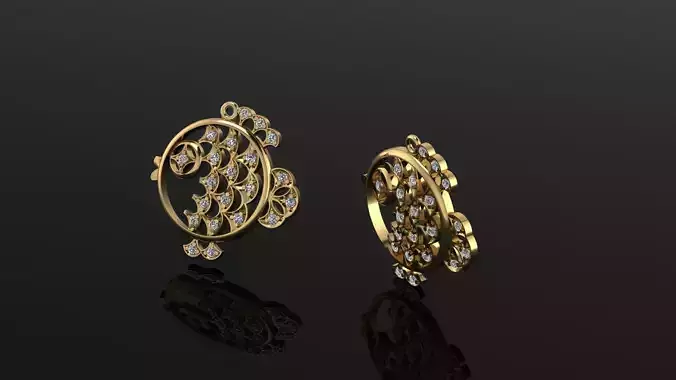 Pendant fish with beads