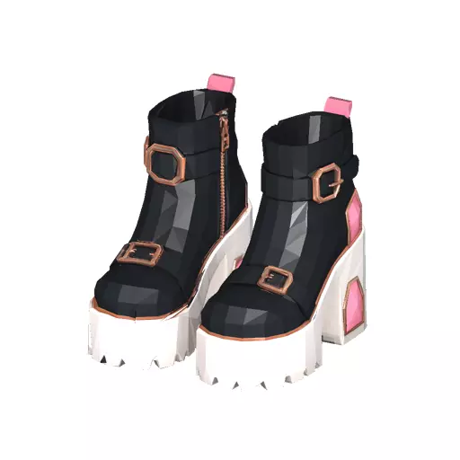 Platform Boots Low Poly PBR Game Asset Low-poly 3D model