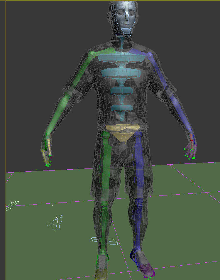 Soccer player Low-poly 3D model_6