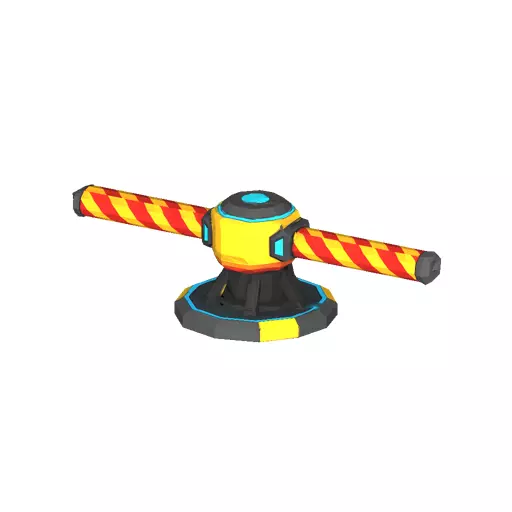 Spinning Hazard Bar Low Poly PBR Game Asset Low-poly 3D model