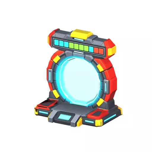Timer Finish Portal Low Poly PBR Game Asset Low-poly 3D model
