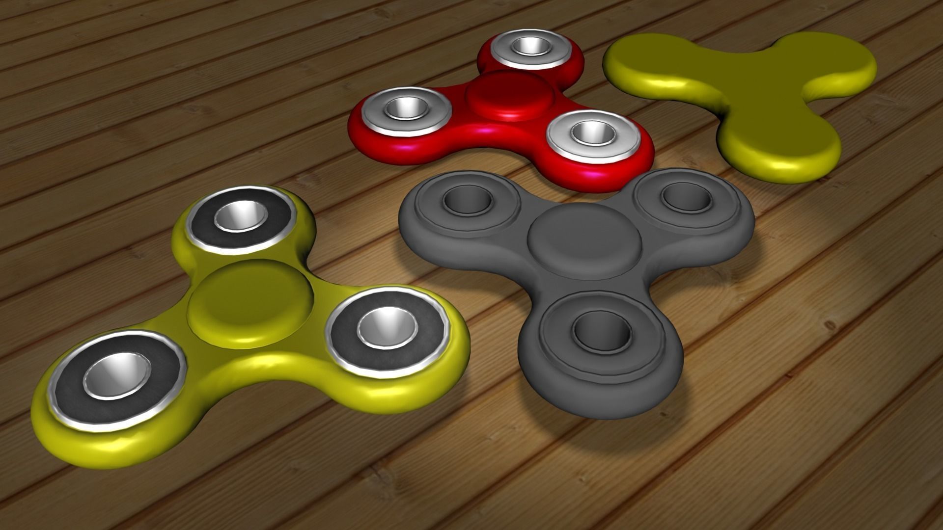 Fidget Spinner 3D Model Low-poly 3D model_3