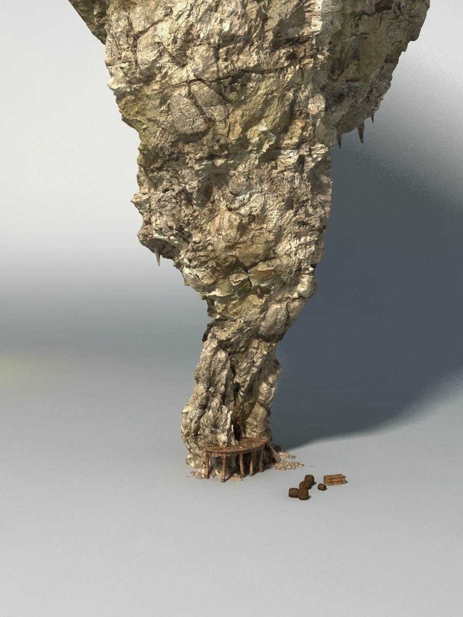 Realistic rock 2 Low-poly 3D model_2