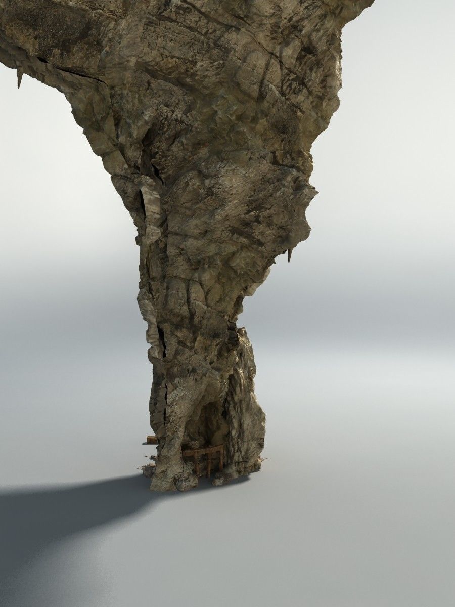 Realistic rock 2 Low-poly 3D model_4