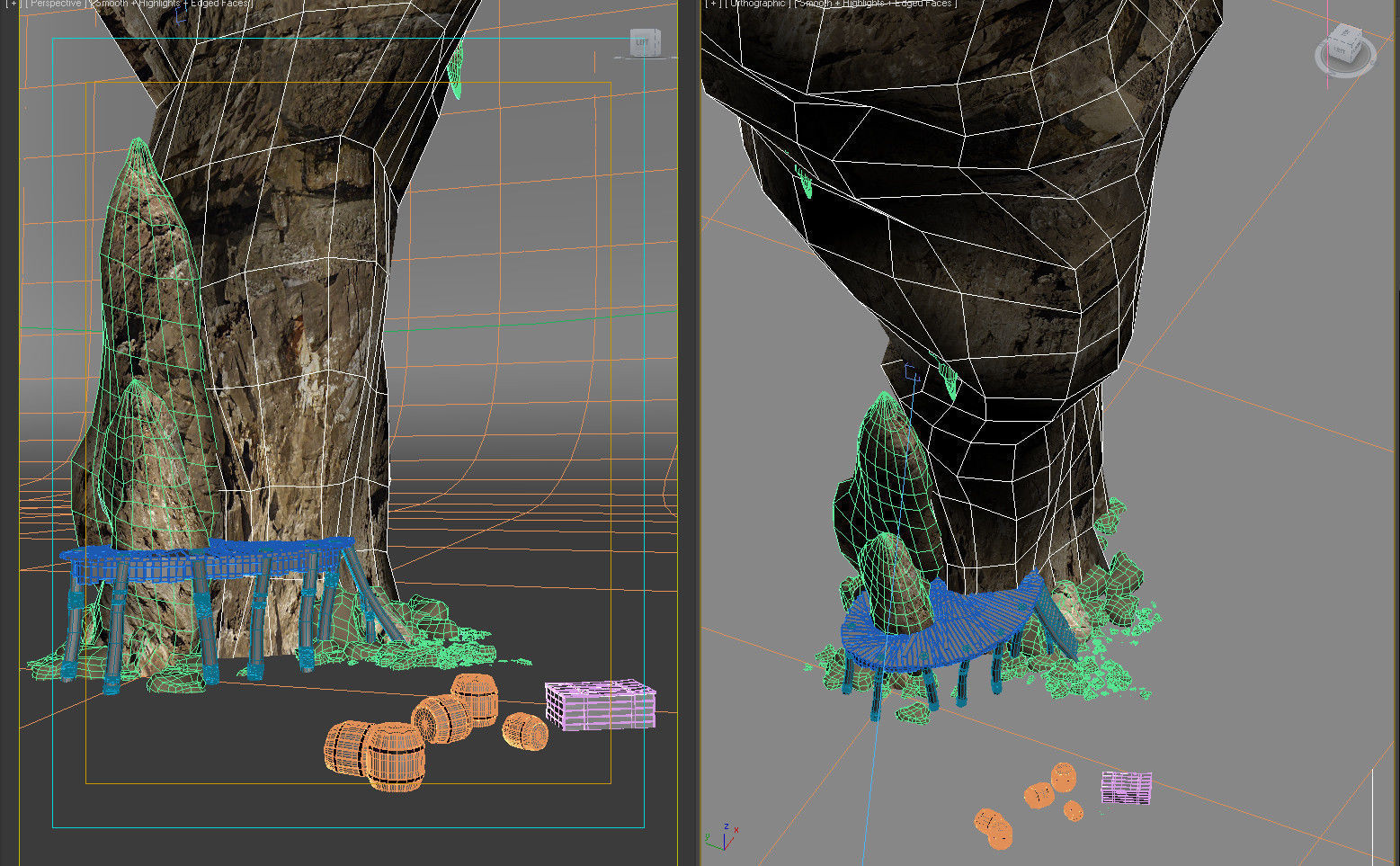 Realistic rock 2 Low-poly 3D model_1