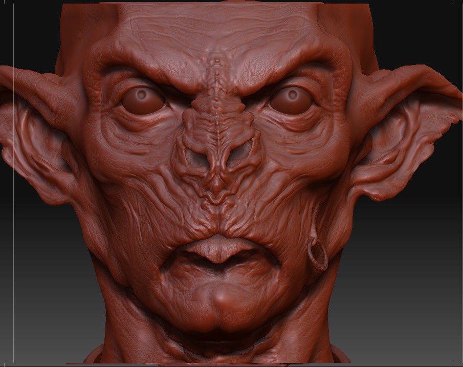 Realistic orc head 3D model_1