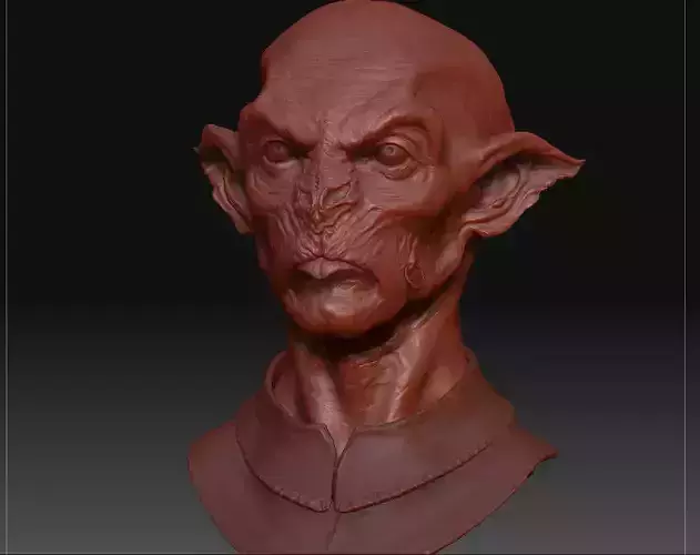 Realistic orc head