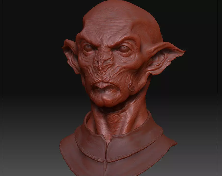 Realistic orc head 3D model_0