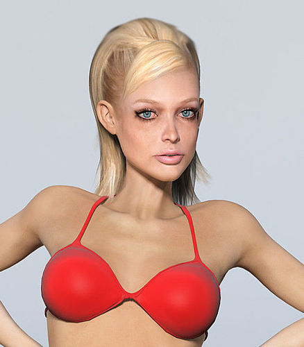 Monica woman Low-poly 3D model