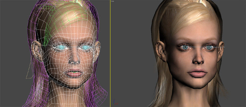 Monica woman Low-poly 3D model_31