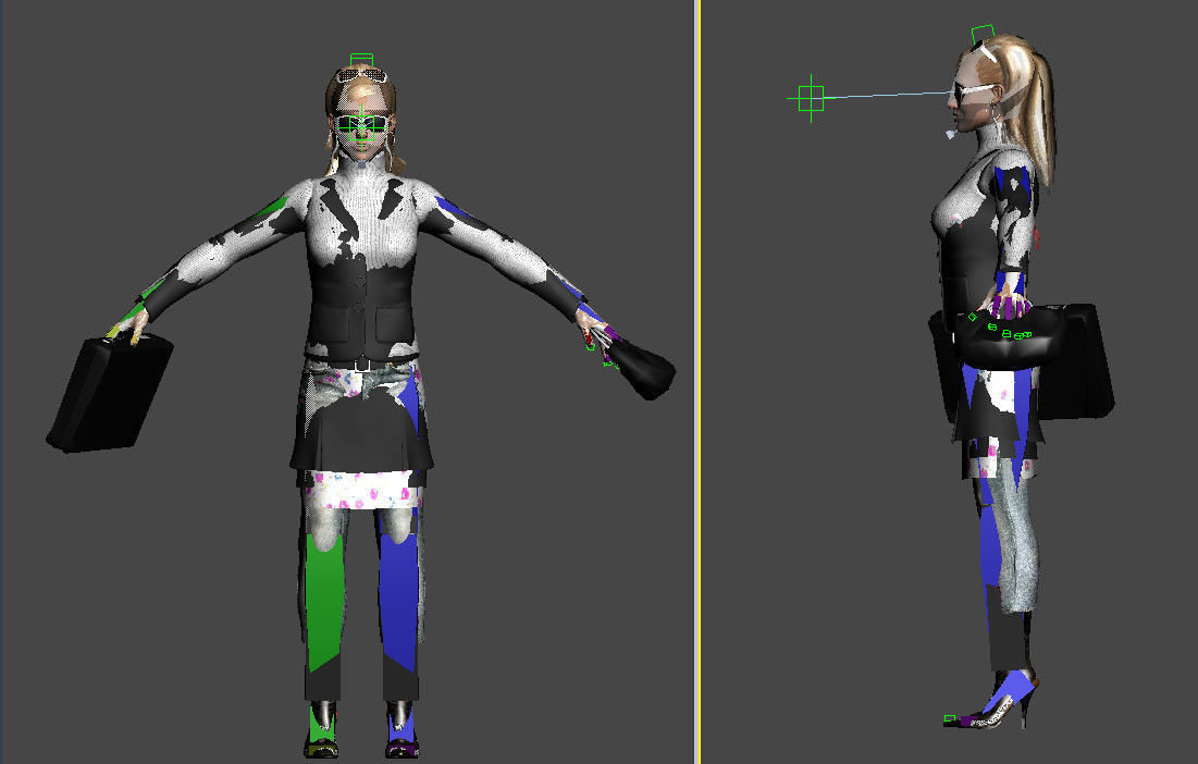 Monica woman Low-poly 3D model_33