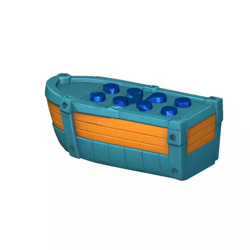Boat Hull Piece Low Poly PBR Game Asset Low-poly 3D model